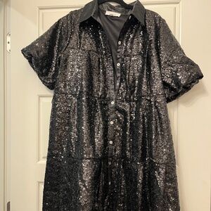 Black Sequin Dress